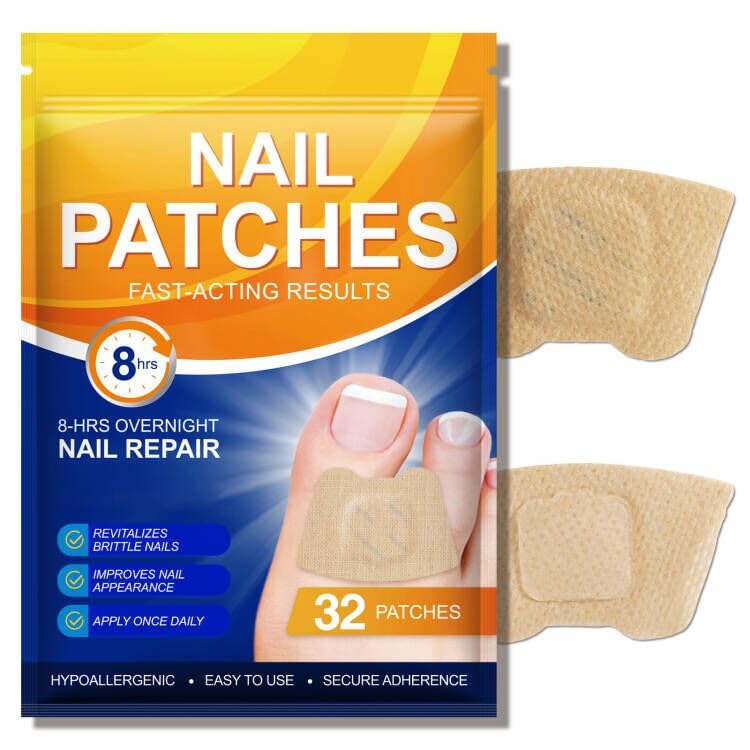 32 PCS Nail Care Patches for Toenails & Fingernails, Overnight Nail Hydration & Smoothing, Breathable Nail Wraps for Daily Care(1 Pack)