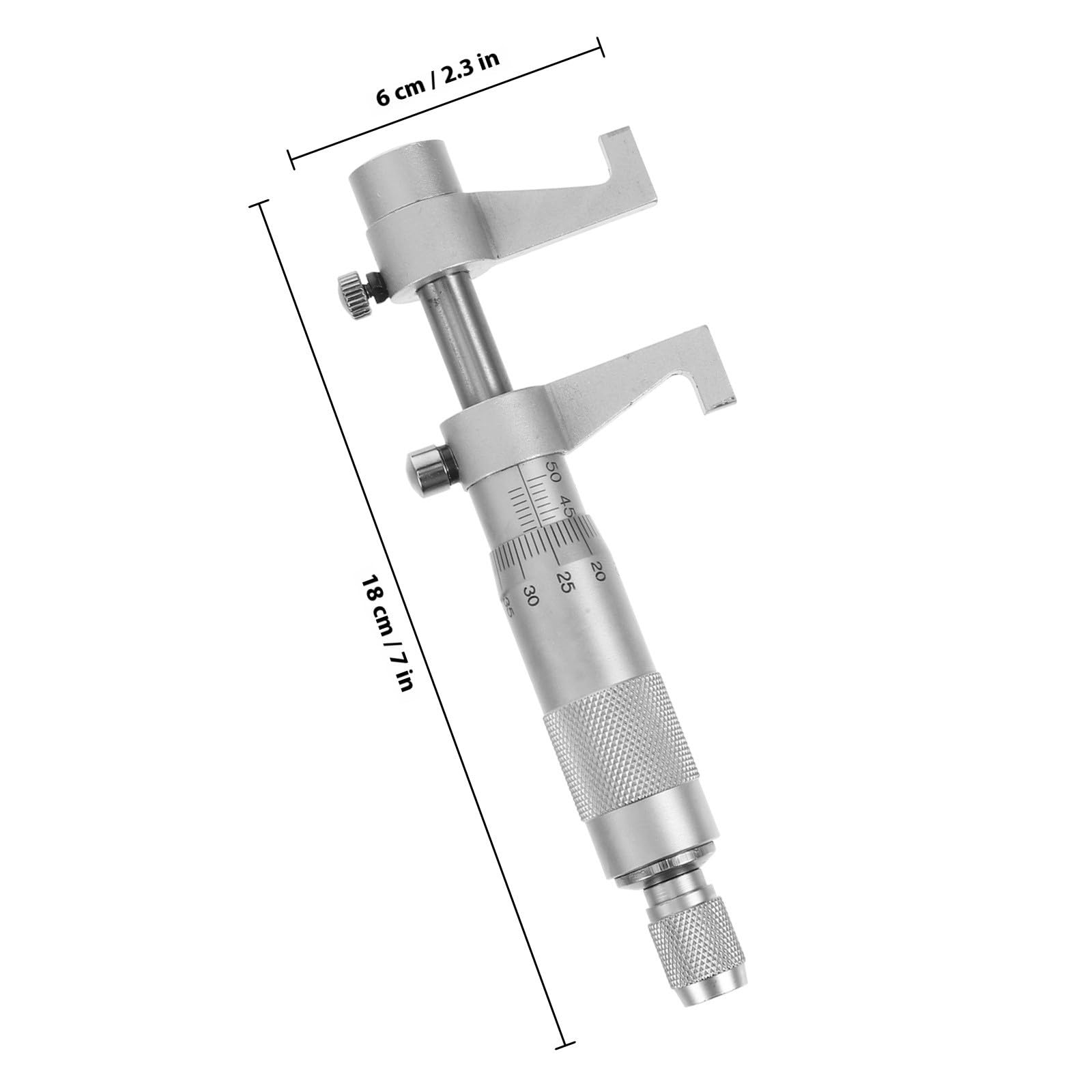 Innenmikrometer aus Kohlenstoffstahl, Silbernes Messwerkzeug