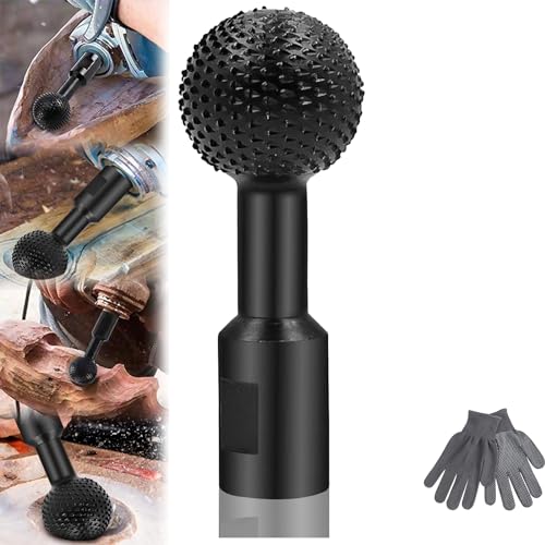 Fresa de Bola para Tallar Madera, 14mm Disco de Escofina Discos de Esmerilar para Cincel de Bola Cabezales de Esmerilar para Lima de Cincel Adecuados para Amoladora Angular 115/125mm