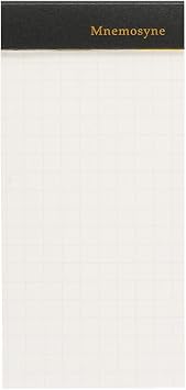 Maruman Mnemosyne Stapled Grid Memo Pad- Vertical A8, 1.97 x 3.66, 65 Sheets / 130 Pages, 5mm Graph Paper Notepad, Perforated Pages, Vertical Binding, With Quality Paper Made in Japan