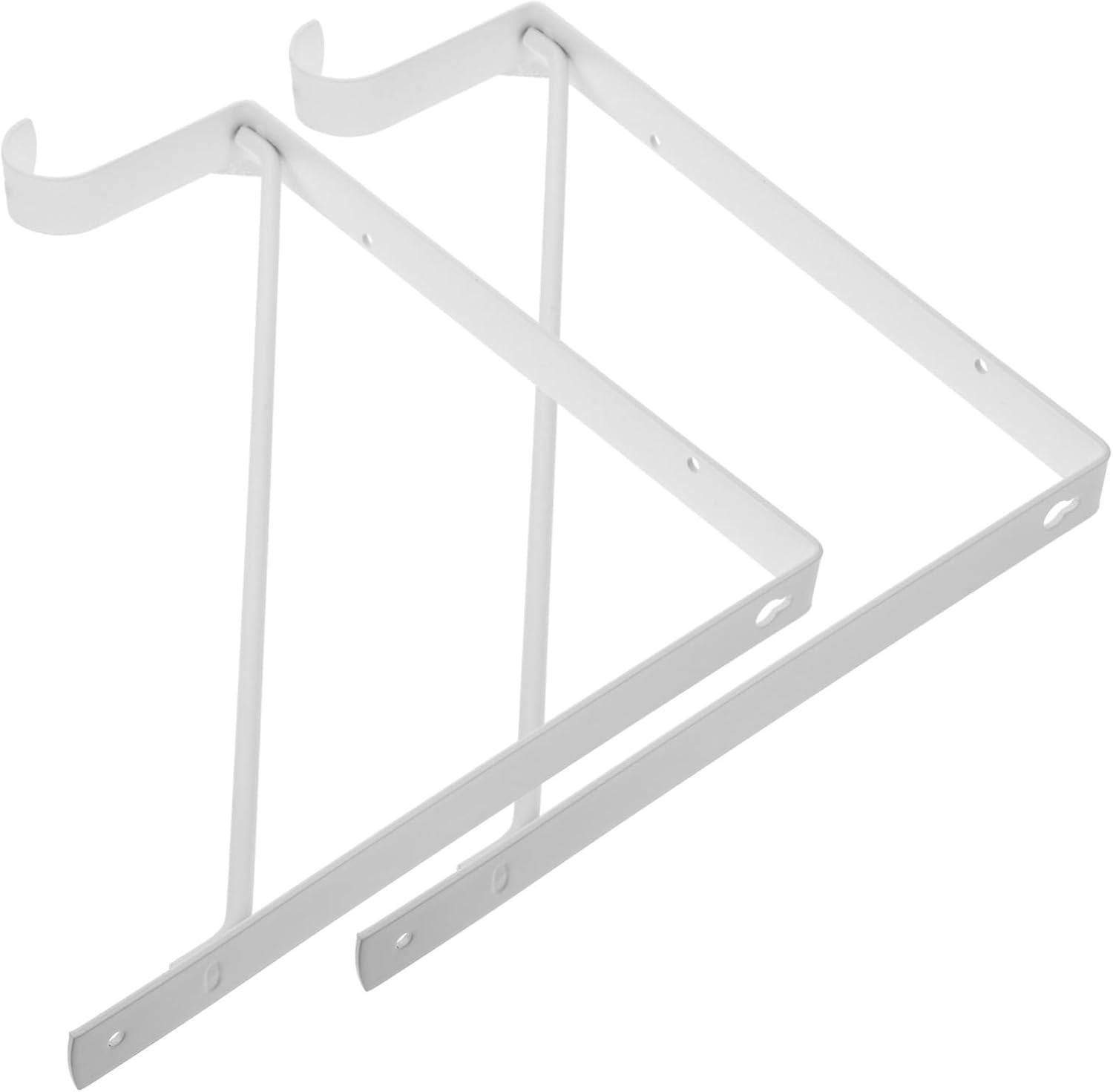 2pcs Heavy Duty Metal Wall-Mounted Shelf Bracket Load Bearing Supports for Closet and Plant Shelves Easy Installation Stylish Design Space Saving