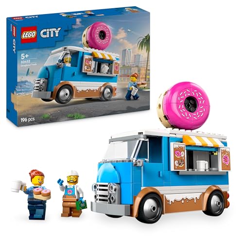 LEGO City Camión de Dónuts con Comida y Caja Registradora de Juguete, Set de...