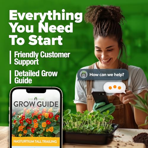 Image of HOME GROWN Nasturtium Seeds Dwarf Tall Trailing Mix 250+ Edible Flower Seeds for Planting Outdoors Fast Germination, Low-Maintenance Climbing & Trailing Nasturtium (Tropaeolum majus)