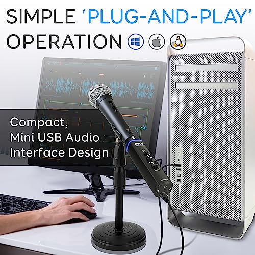 image for Pyle Microphone XLR-to-USB Signal Adapter - Universal Plug and Play XL