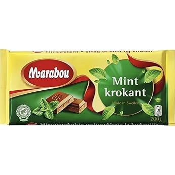 Marabou Mintkrokant Milchschokolade mit Minze 200 g 2 St ck