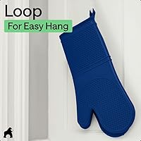 Vista 73 de GORILLA GRIP - Juego de guantes de horno de silicona suave sin BPA, guantes de cocina resistentes al calor e impermeables, forro de algodón grueso