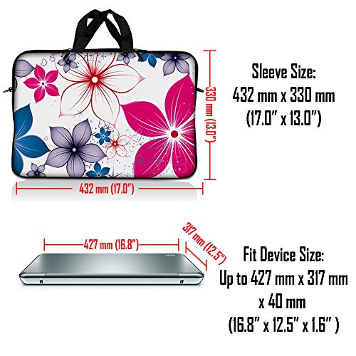 Funda para Laptop 10" - 11" Neopreno con Asa Floral miniatura 6
