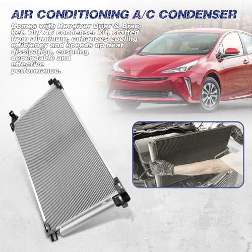 Image of Air Conditioning A /C Condenser Compatible with Toyota Corolla Prius Full Hybrid EV-Gas Models # 30029, CN30029PFC, 8846047020, 8846010320