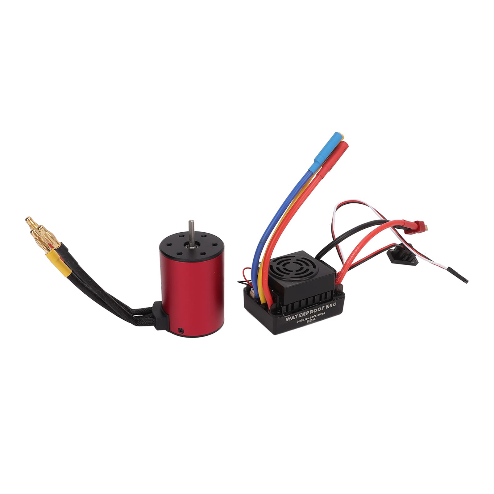 Alomejor Silnik Bezszczotkowy i Zestaw ESC do Samochodu RC 1/10, 3100KV 60A