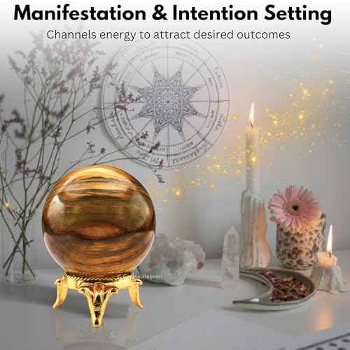 Image of Certified Nellite Crystal Ball for Meditation - Premium Crystal Vastu Items for Home and Feng Shui Items for Good Luck - Ideal for Pooja Supplies and Spiritual Practices (1.5 inch Inch)