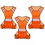 3 Pack Mesh Orange