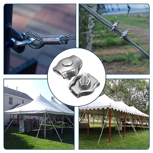 USTNIR M2 Morsetto per Fune Metallica, 15 Pezzi