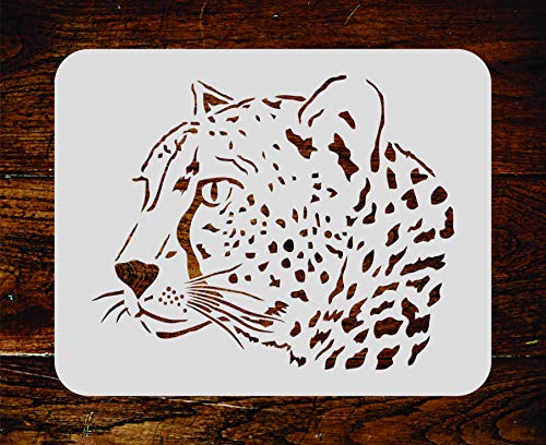 Cheetah Head Stencil, 8 X 6.5 Inch (S) - African Animal Big Cat Stencils For Painting Template #TOP7