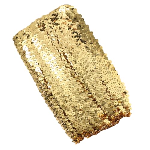 Homoyoyo Elastic Sequin Trim Shiny Light Decorative Belt for Clothing Costumes Embroidery Crafts and Home Decor Versatile Crafting Ribbon for Custom Designs