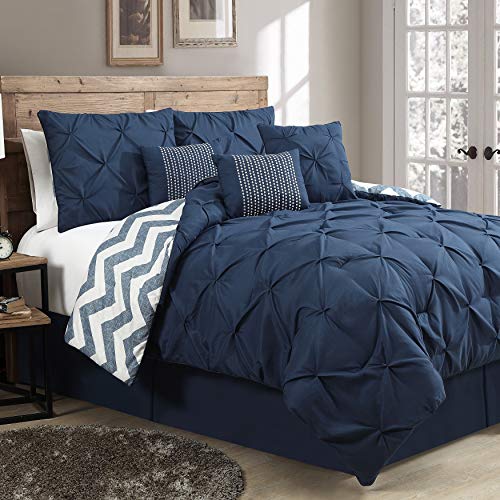 70% Off Discount Avondale Manor Multi-Piece Reversible Bedding Set, Queen, Navy Buy 2 get 3 Avondale Manor Multi-Piece Reversible Bedding Set, Queen, Navy