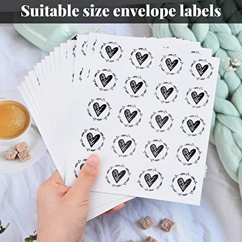 URROMA 30 Sheets Clear Heart Envelope Seals - Image 4
