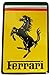 Ferrari Real Aluminum Rare Car Square Logo Badge Emblem for 512 308 458 599 328 GTS GTO GTB M Dino 612 F430 360 550 355 F1 Spyder Mondial TS Modena F1 Scuderia Spider Challenge Testarossa