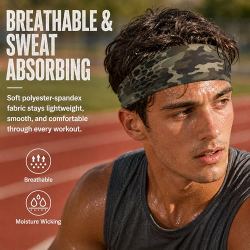 Bandeau de transpiration camouflage absorbant et extra large - 7