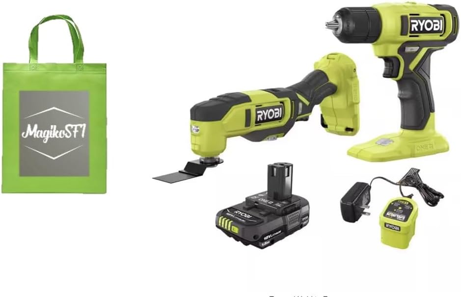 ONEAND 18V Cordless 2-Tool Combo KIT with 3/8 in. Drill, Multi-Tool, 1.5 AH Battery, A