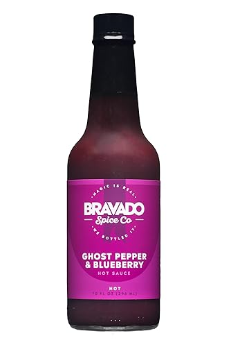 Miniatura 1 de Bravado Spice - Salsa picante de pimienta fantasma y arándanos sin gluten vegana baja en carbohidratos salsa picante paleo totalmente natural
