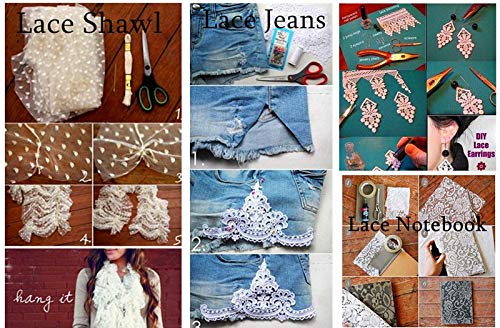 5 Yards Width 7 Inch Vintage Oval Pattern Stretch Lace Trim Fabric Elastic Lace Flowers Ribbon For Garment Craft Embellishment Wedding Garters Baby Shower Table Decorations (Chocolate) #TOP5