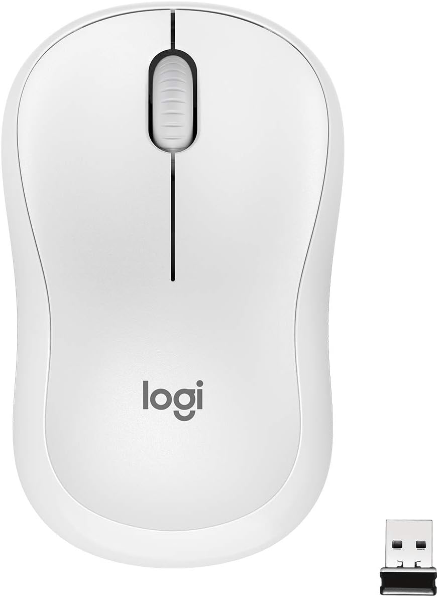 Logitech M220 Wireless Mouse, Silent Buttons, 2.4 Ghz With Usb Mini Receiver, 1000 Dpi Optical Tracking, 18 Month Battery Life, Ambidextrous Pc / Mac / Laptop, Off White