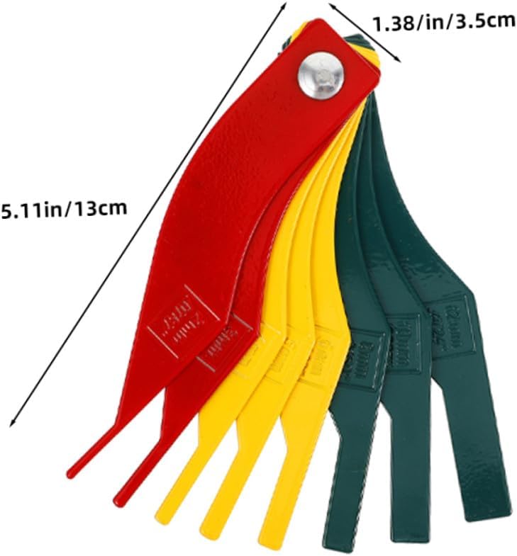 2pcs Brake Pad Thickness Gauge Steel Brake Drum Gauge Measuring Tool for Auto Maintenance