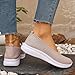 Women's Mesh Flat Orthopedic Sneakers Arch Support Comfortable Non Slip Breathable Elastic Woven Knitting Solid Color Wide Width Slip-on Shoes Lightweight Walking Daily Hiking Tennis Running Loafers