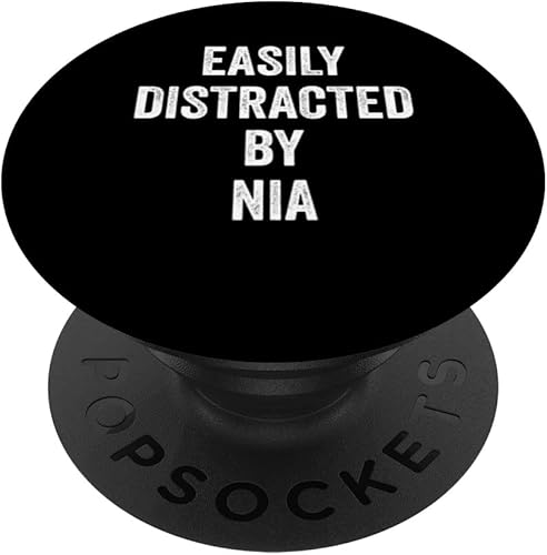 Easily Distracted By Nia, Funny Nia PopSockets Swappable PopGrip