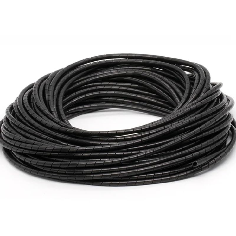 Organizador de cables en espiral negro 18mm protector de cables para alambres