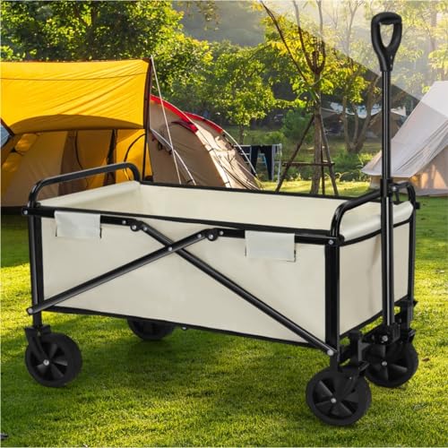 Transportwagen Outdoor-Camper, Faltbarer Camper, Picknick-Auto, Handgezeichneter Trolley, Anhänger, Picknick-Wagen, Tragbarer Outdoor-Wagen Tragbarer Wagen(Black,A) – Bild 4