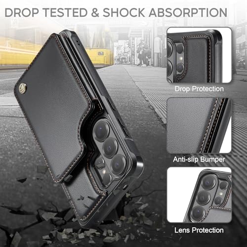 Vinich for Samsung Galaxy S26 Ultra Wallet Case with Card Holder, RFID Blocking Credit Slots Kickstand Shockproof Phone Cover for Women Men, Black by Vinich - Used condition - Image 7