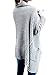 FISACE Women's Loose Fit Long Sleeve Knitted Cardigan Sweaters Outerwear with Pocket, Medium, Grey