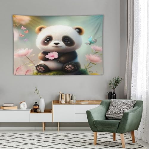 Tapisserie murale panda grand format 150x230cm pour deco de salon chic - 4