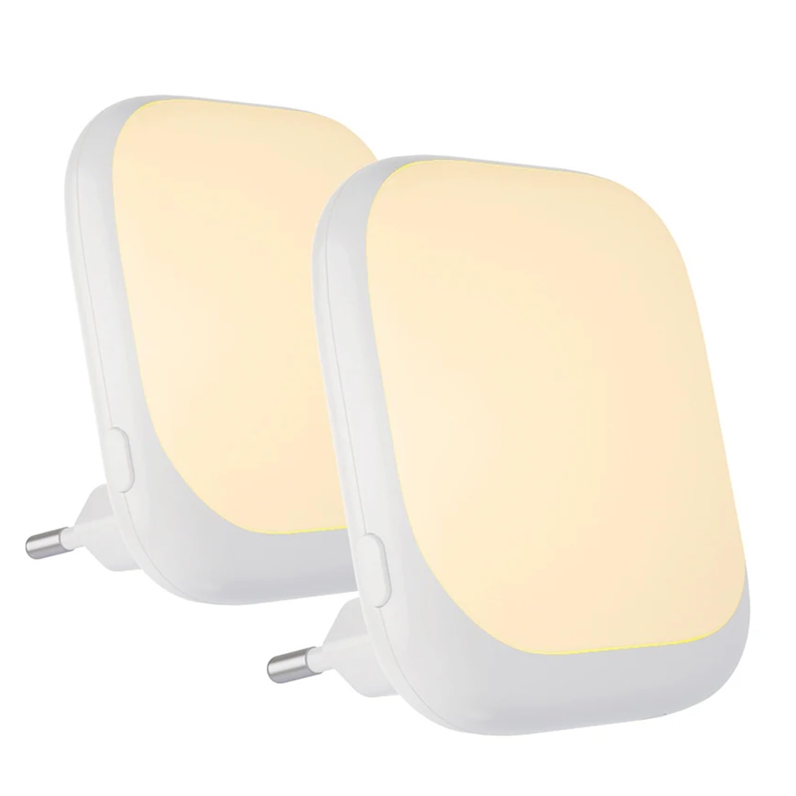 Lampka nocna LED 3 Regulacja jasności za pomocą czujnika ruchu od zmierzchu do świtu Możliwość przyciemniania wtyczki Lampka nocna do sypialni, łazienki, kuchni(2pcs EU Plug)