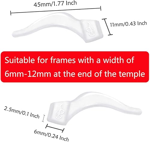 Miniatura 3 de YINGFENG 16 pares de soportes antideslizantes de silicona para gafas, soporte para lentes, agarre de silicona de alta calidad, se adapta a la