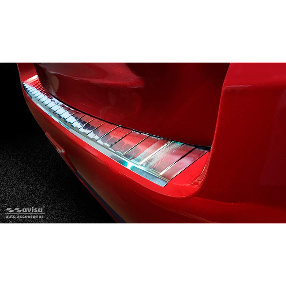 Avisa Protector del Parachoques Trasero Inoxidable Compatible con Mitsubishi ASX Facelift 2019- 'Ribs'