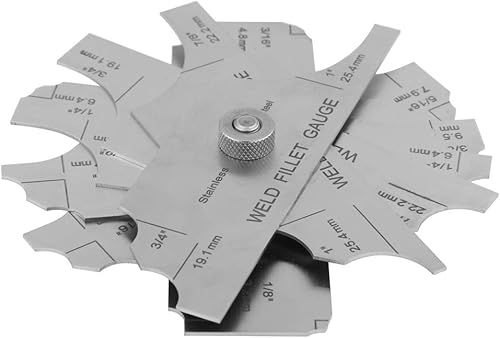 Miniatura 9 de Medidor de soldadura de filete, calibre de soldadura de acero inoxidable, medidores de profundidad, prueba de inspección de soldadura cubital