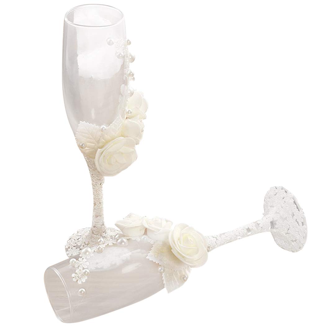 FunPa 2PCS Wine Glass High Heel Glass Multipurpose Vintage Drinking