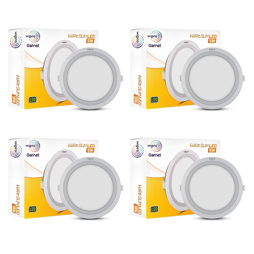 Wipro Garnet LED Wave Panel Lights - Warm White -12