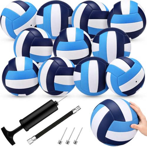 Image of Vinsot Size 5 Recreational Volleyball with Air Pump | Soft Volleyballs for Outdoor Indoor Waterproof Volleyball Ball Bulk for Beach Gym Training Swimming Pool