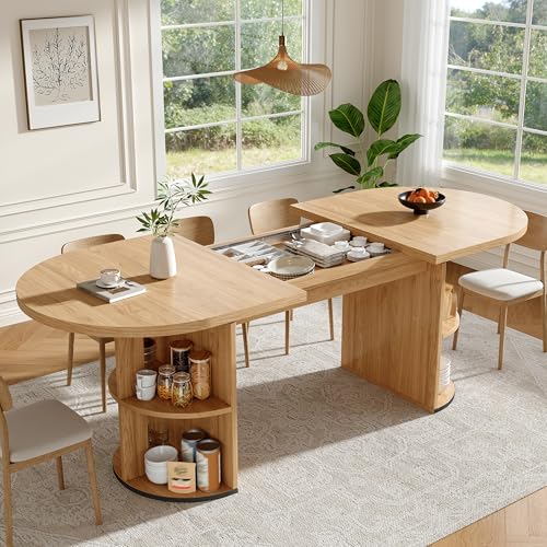 Table à manger extensible de bureau modulable avec rangement - 2