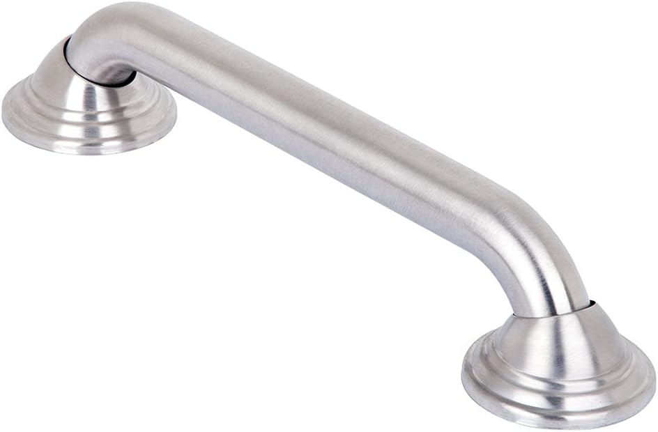 Decorative Shower Grab Bar 12" Brushed Nickel Bathroom Grab Bars for Seniors Non