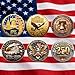 250 Anniversary Coin Set God Bless America 250 Year American Anniversary Collectible USA 250th Patriotic Commemorative Coin 1776-2026 Independence Day Freedom and Faith Keepsake Gift (3pcs)