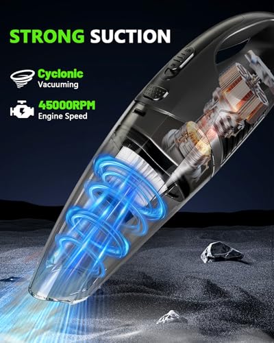 Image of Handheld Vacuum Cordless, Portable Car Vacuum, Black