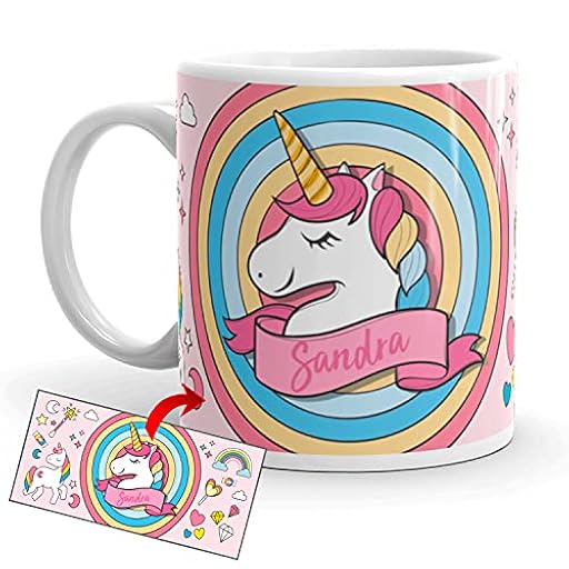 Kembilove Taza Personalizada Unicornios – Tazas Desayuno Unicornios para niñas con Frases Divertidas y Motivadoras – Regalo Original Personalizado de Unicornio Taza Cerámica | Ya disponible en tu tienda friki favorita! En mundofriki.es!