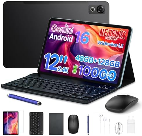 P12 Tablet Android 16, Tablet 12 Pulgadas, 48GB RAM+128GB ROM/2 T...