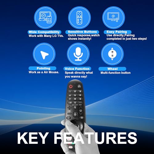 Image of Replacement for LG TV Remote Magic Remote Control AKB75855501 Compatible with Many LG OLED QNED NanoCell Webos Smart TV Models AN-MR20GA MR19BA MR18BA, with Voice and Pointer Function,Google /Alexa