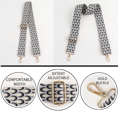 Image of Adjustable Replacement Shoulder Strap Luggage Straps Belt Crossbody Canvas Bag Handbag Purse Strap for Women (N-style 96)