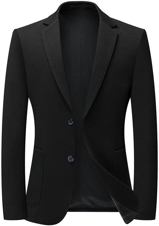 Men's Checkered Slim Fit Classic Business Casual Suit Jacket Spring Fall Lightweight Sport Coat